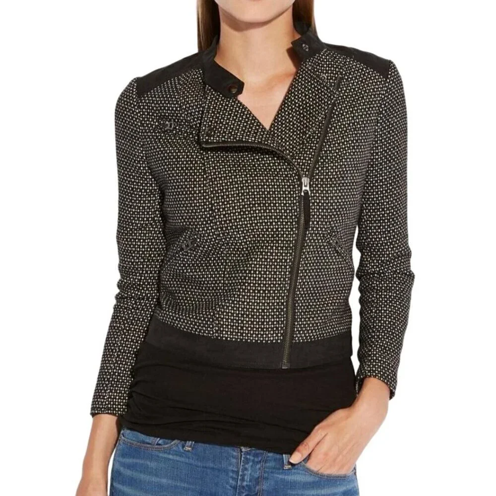 Lucky Brand Womens Wool Swiss Dot Jacket Size XS - Picture 1 of 8